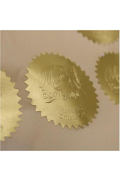 Generic Steel Stamped Embossed Stickers, Multipurpose Self-Adhesive Label Paper for Office Business Barcode