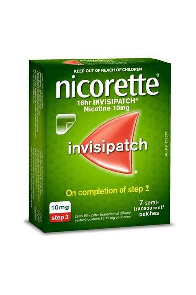 Johnson Nicorette Nicorette, 10 Mg, Invisipatch - 7 Patches