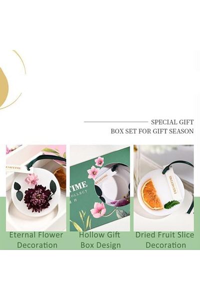L&Wen Scented Wax Tablet Set, Preserved Flower Air Freshener Scented Candle for Wardrobes, Cars Decor 3Pcs