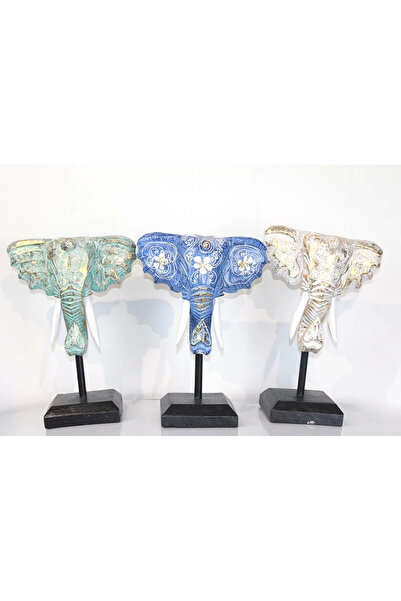 Belle Fusion طاولة من خشب الماهوجني برأس فيل 4galileo-25