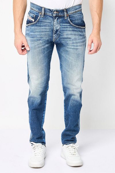 Diesel Men Slim Fit Washed Stretchable Denim Jeans, Blue