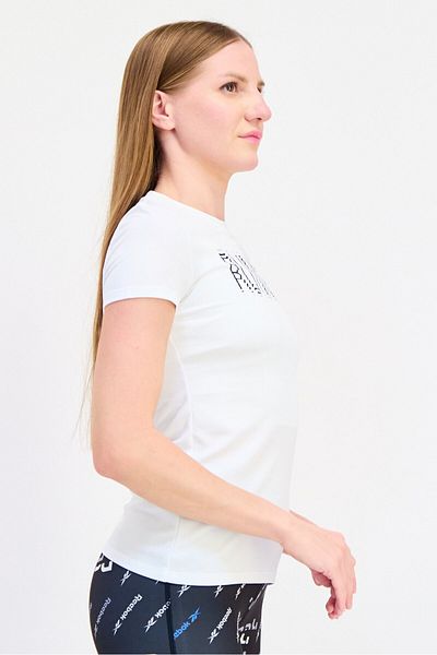 Reebok Women Sportswear Fit Short Sleeves Running T-Shirt, White