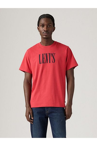 Levi's Lse Ss Relaxed Fit Tee Ssnl Serif Logo C Red Men's T-Shirt