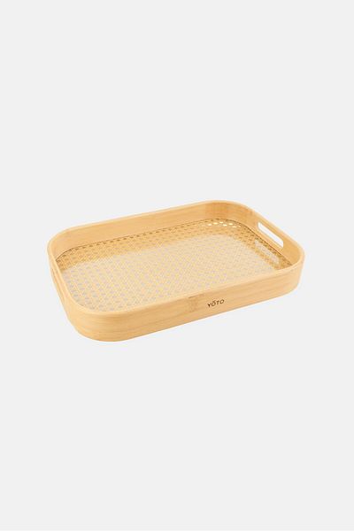 YOTO Bamboo Serving Tray, Brown