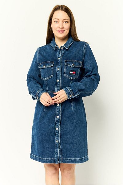 Tommy Hilfiger Women Washed Denim Dress, Blue