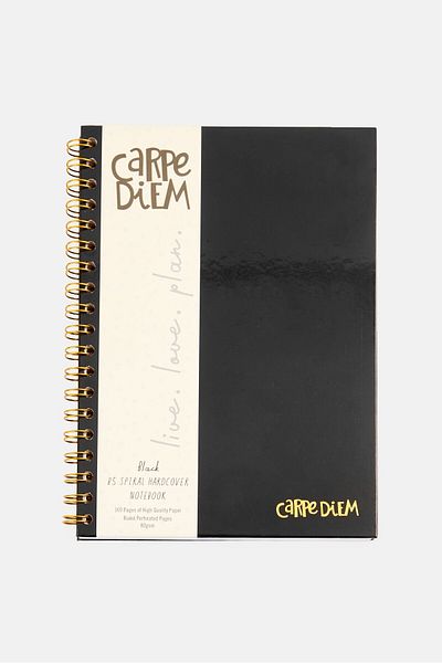 Carpe Diem B5 Spiral Hardcover Notebook, Multicolor