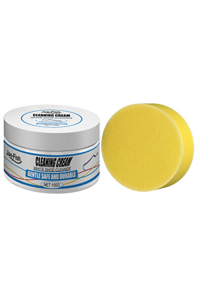 JUE-FISH منظف الأحذية الأبيض، منظف عميق لطيف، يلمع وينعم الأحذية الجلدية والأ...