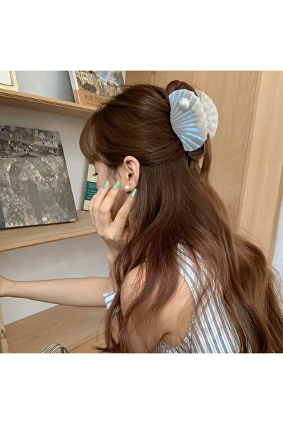 GÜLPEŞE Μεγάλο μέγεθος Oyster Pearl Λεπτομερής πόρπη με μανταλάκι XXL-2050