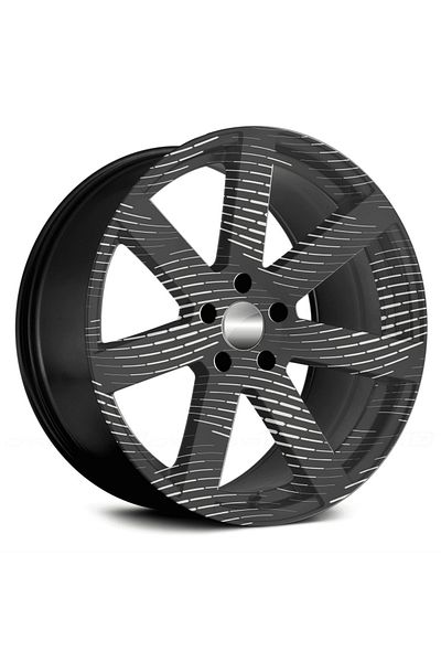 JollyMag Set 4 Folii Imprimate Outdoor cu EcoSolvent, autoadezive, pentru decorarea jantelor auto