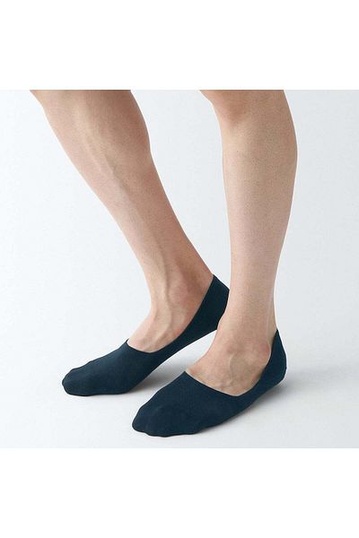 Muji جوارب رفيعة غير ظاهرة مع قبضة على الكعب