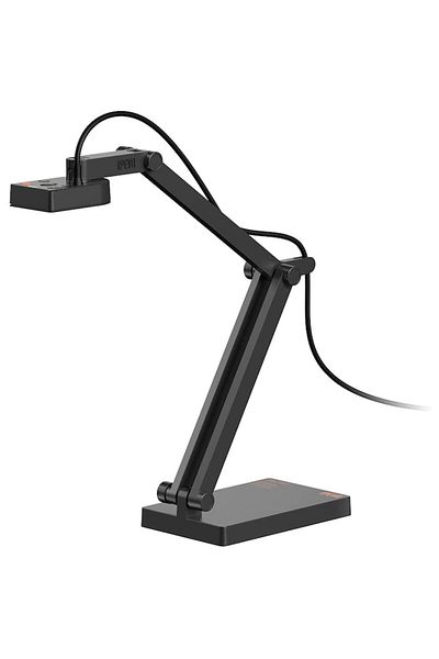 IPEVO Camera pentru documente V4K PRO, Ultra HD USB cu microfon imbunatatit AI, Gri inchis/Negru