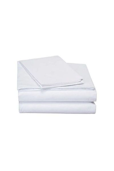 Ralex Bed Sheet Cotton 100% Percale 220 x 260 cm White