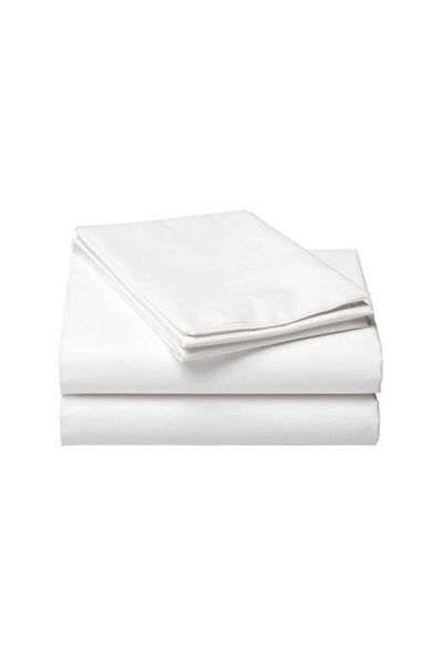 Ralex Bed Sheet Percale Polycotton 220 x 240 cm White
