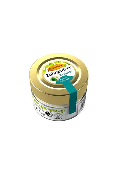 JollyMag Pasta de dinti pudra cu musetel fara fluor, 30g, Birkengold