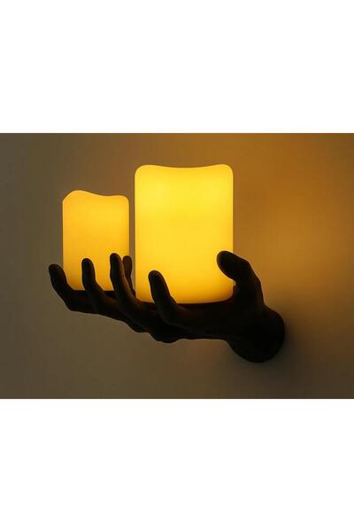 modelika 3d Gotik El Aplik – Korku Temalı Duvar Mumluğu, Mumsuz Gönderim, Şık ve Dekoratif Tasarım