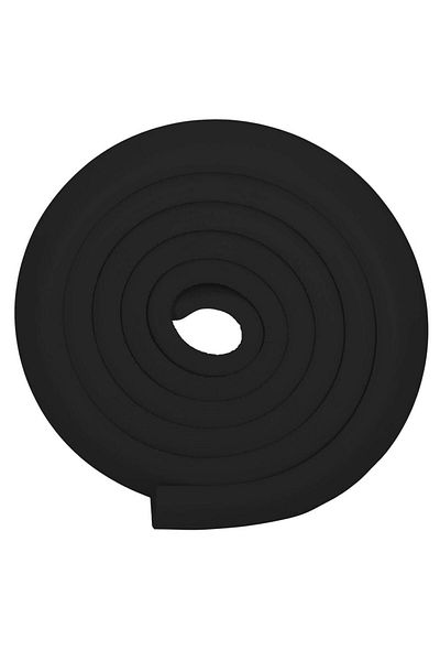 SERSIMO Banda protectie colturi si margini mobila, 200cm, 3.2cm latime, banda dublu adeziva inclusa, negru