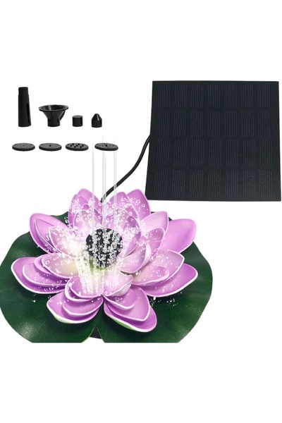 EMATTEIRO Fantana Arteziana Solara Forma Lotus Plutitoare, pentru Gradina Iaz Piscina Decor