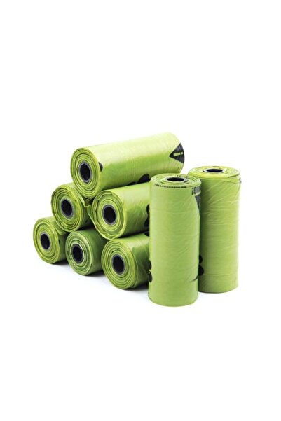 JollyMag Set 120 saci igienici pentru caini, 100% biodegradabili, Verde, 22 x 33 cm