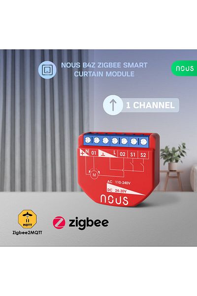 Nous Releu inteligent pentru perdele si draperii B4Z ZigBee, 1 canal