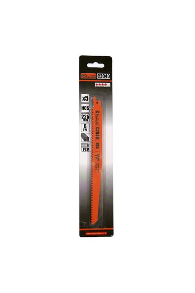 JollyMag Panza, lama, fierastrau tip sabie, pentru lemn, HCS, 6 TPI, set 5 buc, 225 mm, Richmann