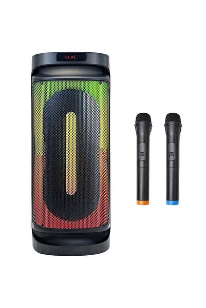 MAGIC SING Magic Star Boombox Party Speaker With 2 Microphones Black