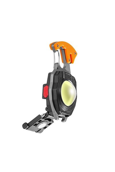 OEM Breloc multifuncțional model W5147 Kit de supraviețuire cu încărcare USB, negru/portocaliu
