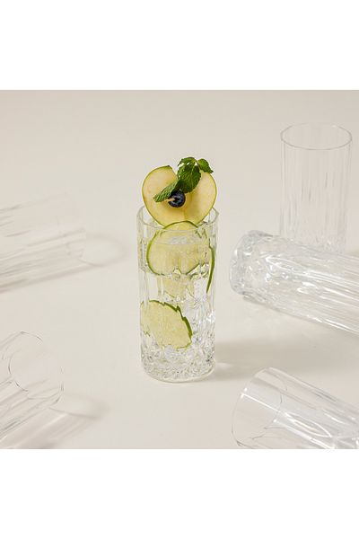 RCR transparent crystal tall glassware 6 pcs