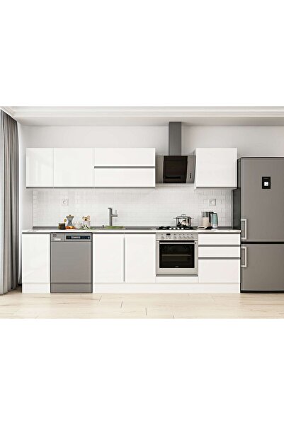 Alvinka 300X210 Cm High Gloss Mutfak Dolabı M-E80S40S60-2 High Gloss | Beyaz ...