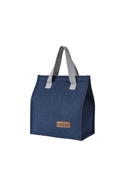 OEM Geanta termoizolanta tip bento bag, camping cooler bag, Aluminiu, 22.5 x 13 cm, 3.3 L, albastru