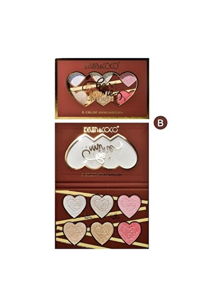 Flo Paletă iluminatoare, 6 nuanțe, Be Mine, culori calde, dreptunghiulară, 140g