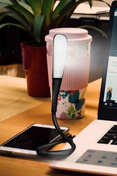 Buffer ® USB Girişli 14 Ledli 3 Kademeli Dokunmatik Masa/Kitap Okuma Lambası Ledi Siyah