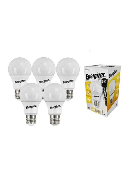 Energizer Set 5 becuri LED, E27, 8,2 W, 806 lumeni, 3000K, lumină caldă, clasa energetică F