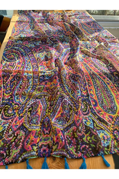 Bohemian Ethnic Patterned Organic 190 X 100 cm Pareo Shawl Paisley 1758094