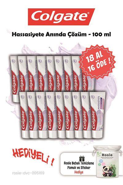 Colgate Buy 18 Pay 16 100 ml Instant Solution for Sensitivity and Rosie Gift