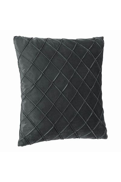 OEM Pernă decorativă de iarnă din catifea gri cu romburi