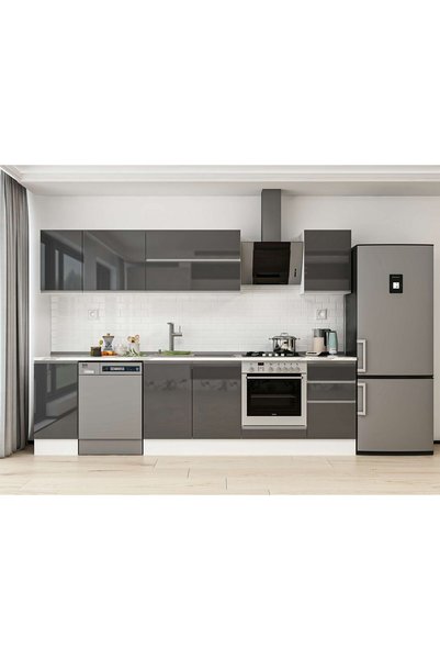 Alvinka 285X210 Cm High Gloss Mutfak Dolabı M-E80S40S45-2