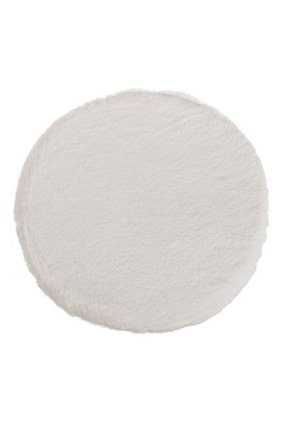 OEM Pernă de scaun de iarnă din blană artificială albă