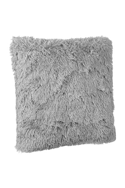 OEM Winter Decorative Pillow in Faux Shaggy Fur, Gray