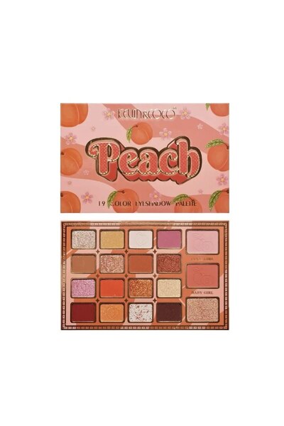 Kevin Set Palete de Machiaj Flo & COCO, Peach, Fard de Pleoape, 19 Culori, pentru Copii