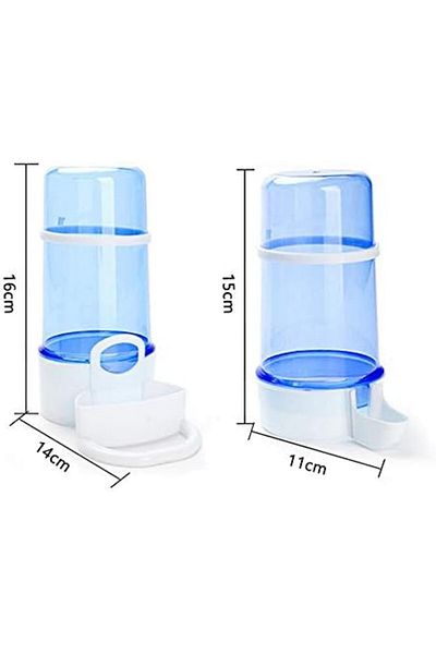 CHT Crmada 2 Pack Automatic Bird Feeder Bird Water Bottle Drinker Clear Food Seed Dispenser