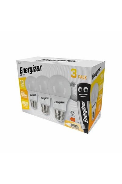 Energizer Set 3 Becuri LED Energizer, 8.8W, E27, 806 lumeni, 3000K, warm light