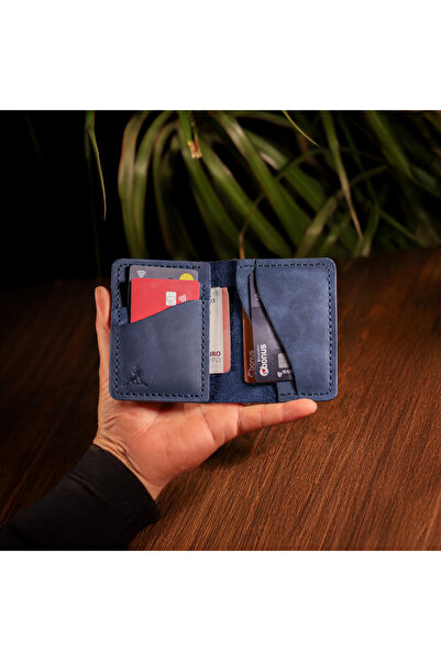 Jakinta Outdoors Portofel clasic pentru bărbați din piele naturală – Design e...