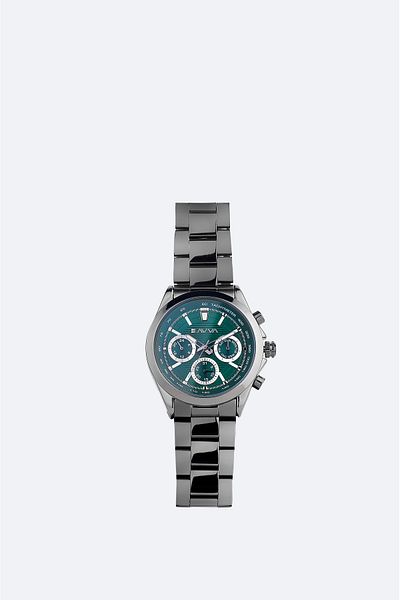 Avva Men's Black Metal Watch B009035