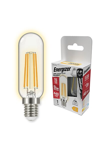 Energizer Set 3 becuri pentru hota Energizer, Filament LED, E14, 4W, 400 lumeni, Clasa energetica E