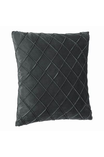 OEM Pernă decorativă de iarnă din catifea gri cu romburi