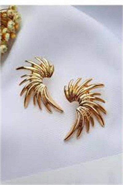 By Zeyna Aksesuar Women's Special Design Wing Model Earrings Zyn3