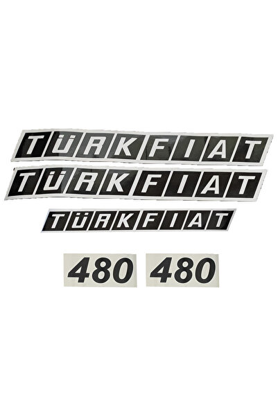 Fiat 480 Yan Yazı Etiket Seti