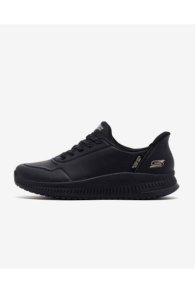 SKECHERS BOBS SQUAD 4 KEY LOOK Damskie czarne trampki 117740 BBK