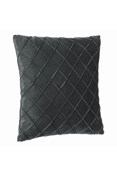 OEM Winter Decorative Pillow Gray Velvet with Rhombus
