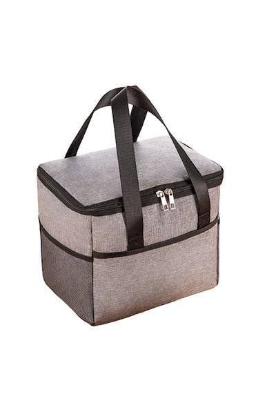 OEM Geantă termică pentru prânz cu compartimente pentru telefon și tacâmuri, multifuncțională, impermeabilă, 24x18x21 cm,